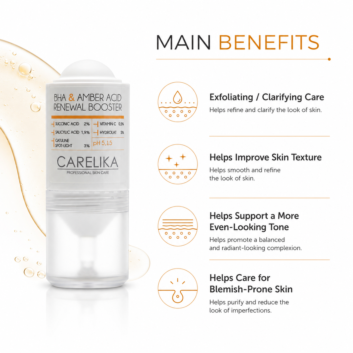 CARELIKA BHA & Amber Acid Renewal Booster – image 3