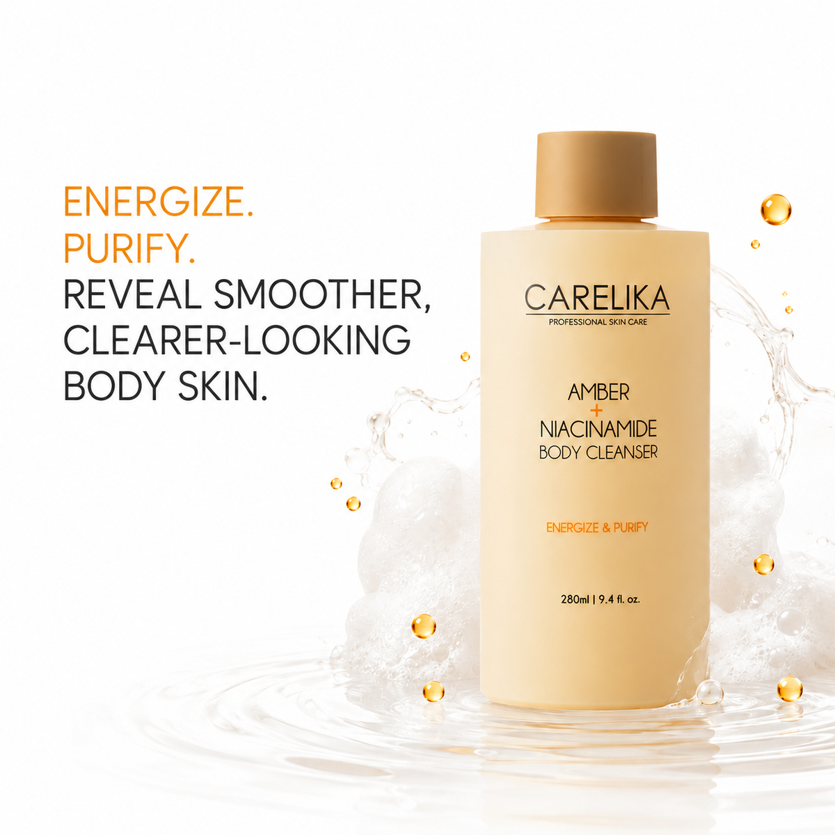 CARELIKA Amber + Niacinamide Body Cleanser 280 ml – image 3