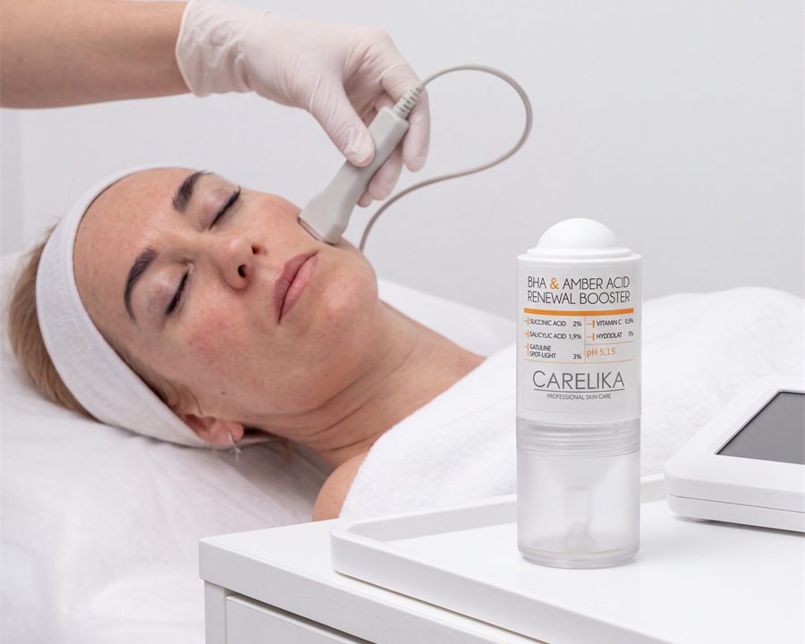 Device work with BHA & Amber Acid Renewal Booster in the treatment room