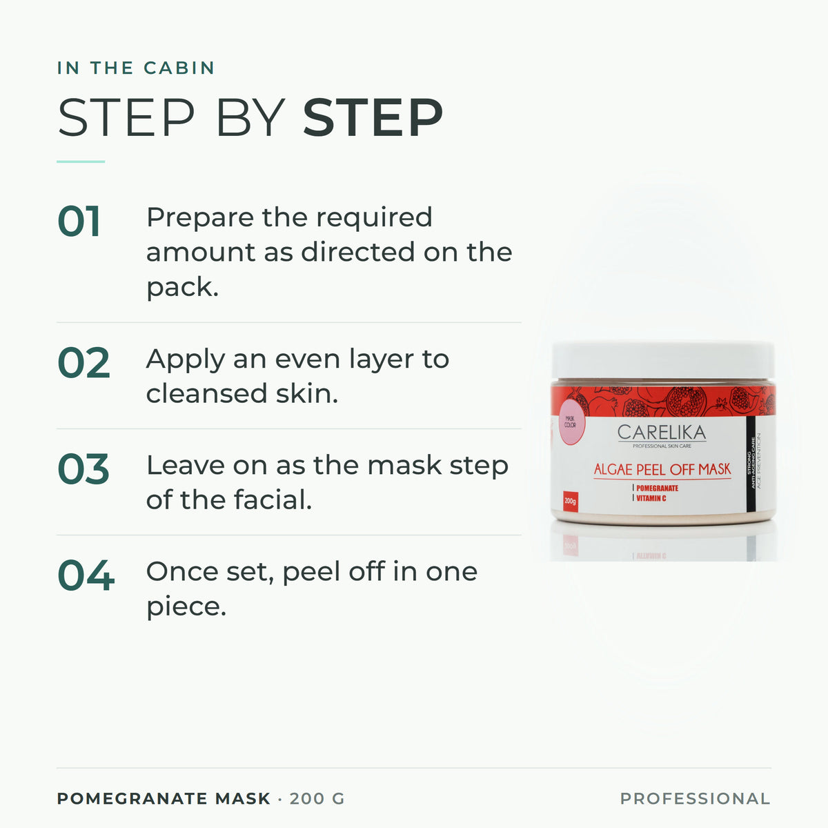 CARELIKA Pomegranate Mask 200 g - how to use