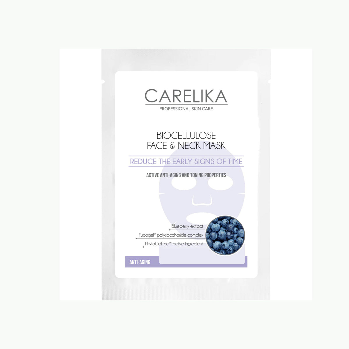 CARELIKA Face & Neck Mask Blueberry 1 mask, 18 ml - product photo