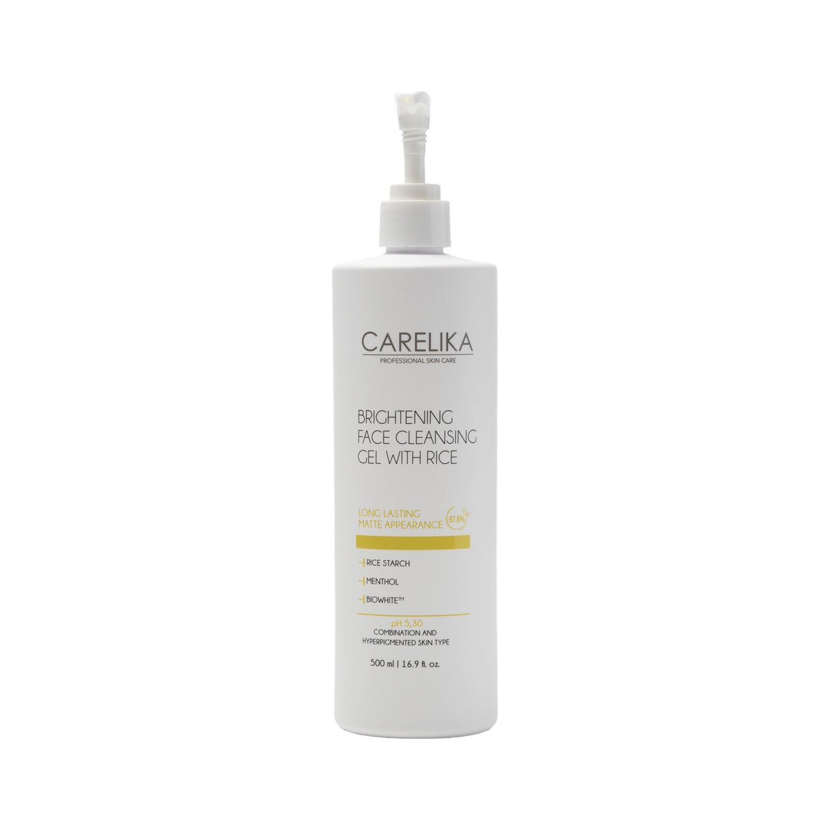 CARELIKA Brightening Face Cleansing Gel With Rice Professional – product photo on white background