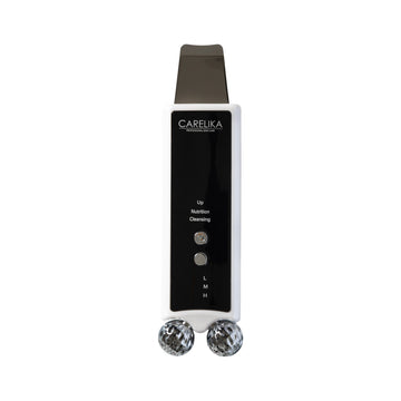 CARELIKA Double Roller and Ultrasonic Skin Scrubber – product photo on white background