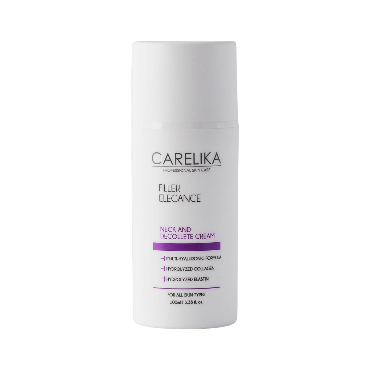 CARELIKA Filler Elegance Neck and Decollete Cream Professional – product photo on white background