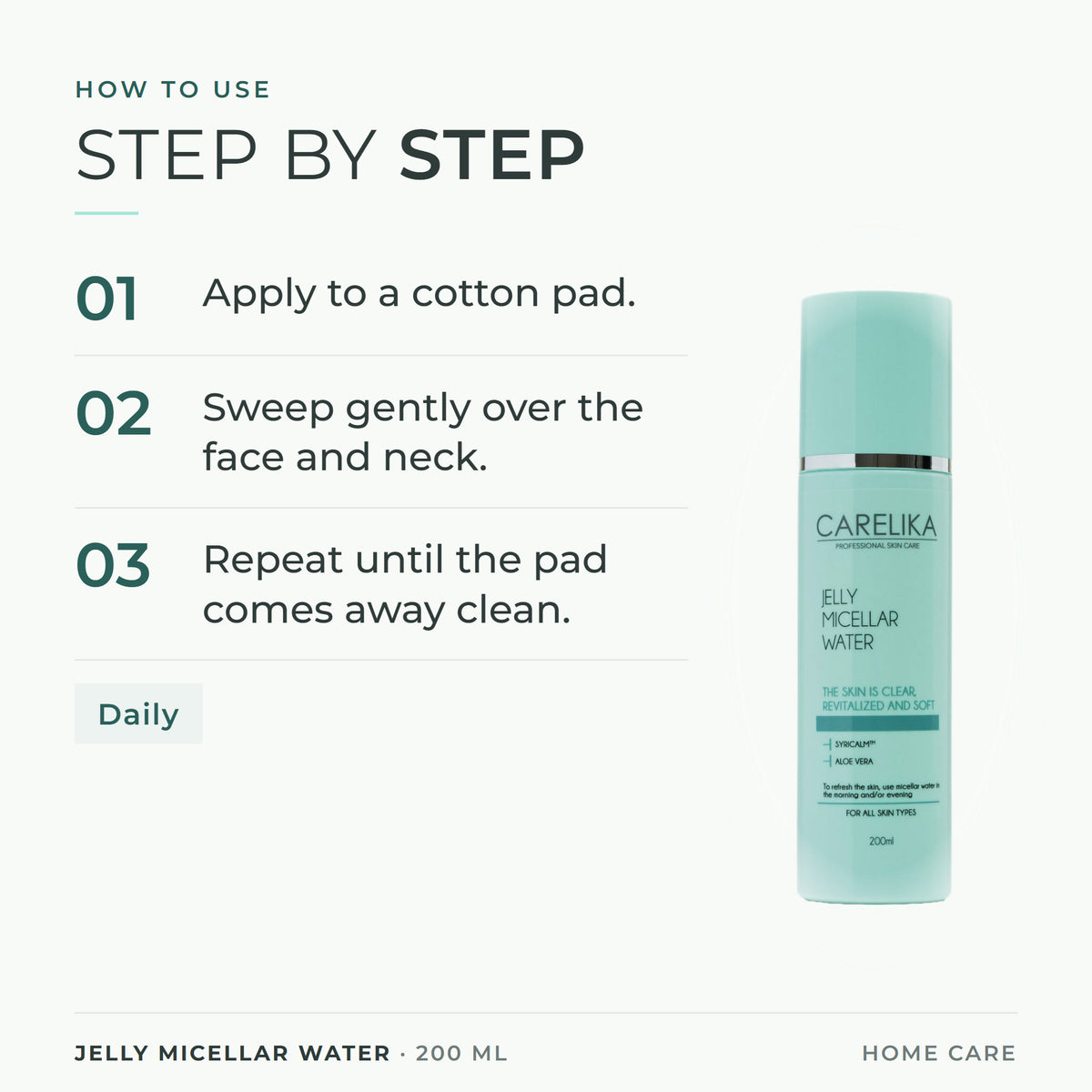 CARELIKA Jelly Micellar Water 200 ml - how to use